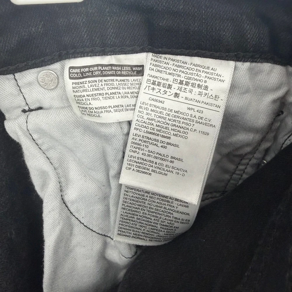 Levi's 505 Regular Fit Men 40x32 Black Jeans Straight Leg Denim Gorpcore Classic